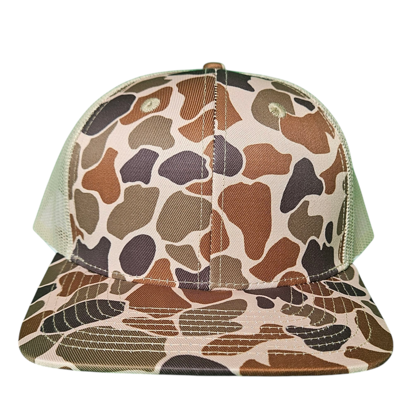 Duck Camo, 6 Panel Trucker Blank Wholesale